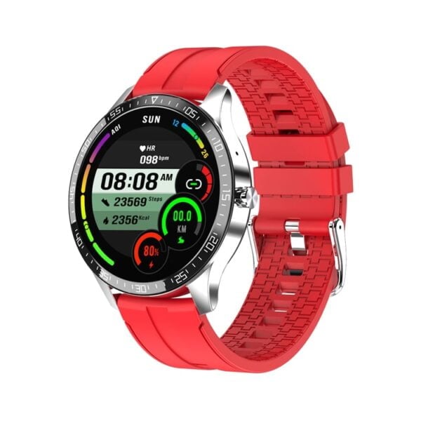 Смарт часовник ESEED L8 - силикон, червен - TechnoMani