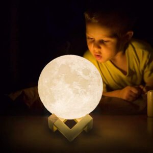 Нощна лампа или Арома дифузер ЛУНА 3 в 1 - Голяма луна - Technomani