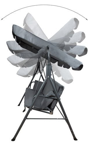 Луксозна градинска люлка, 3-местна пейка - Technomani