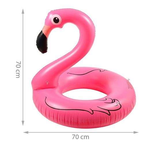 Надуваем плажен пояс Розово фламинго 70 см - Technomani