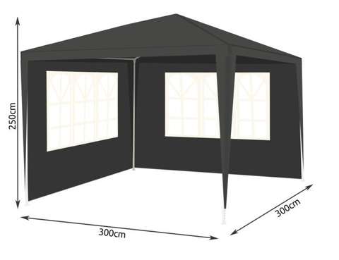 Градинска шатра с две стени, 3х3м - Technomani