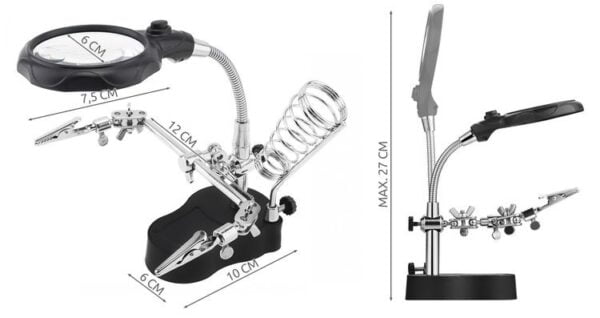 Увеличително стъкло с допълнителни държачи - Technomani