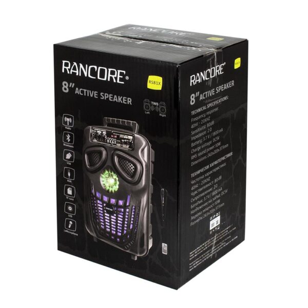 Тонколона с микрофон Rancore RS81X с LED светлини - Technomani