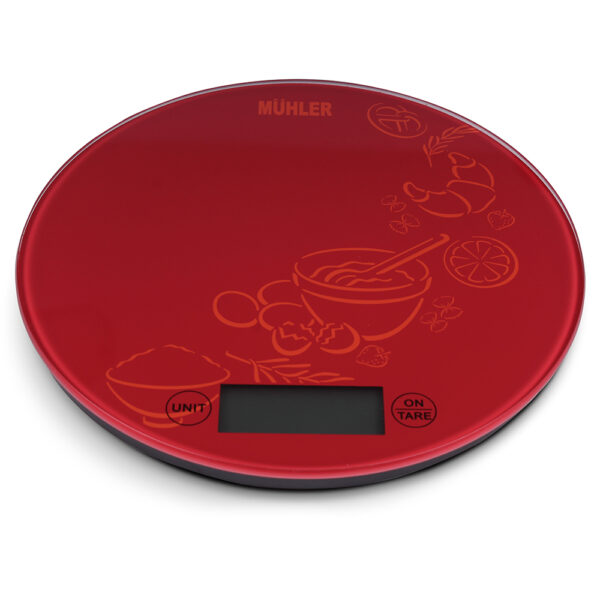 Електронна кухненска везна KSC-2026R 5кг червена Muhler