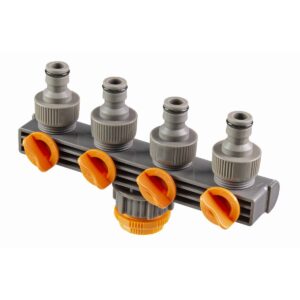 Разклонител 4 изхода със стоп 1/2"-3/4" TG - Technomani