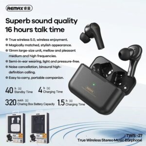 Безжични слушалки REMAX TWS-27