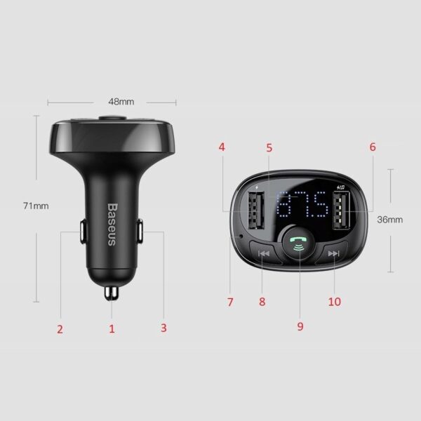 Baseus FM Transmitter CCTM-01 3.4A