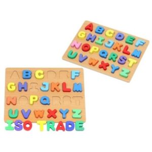 Дървена игра с букви - пъзел