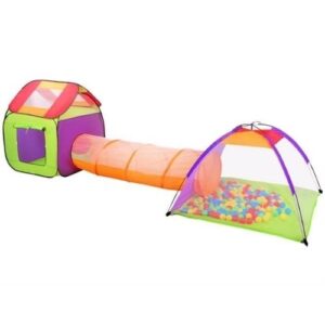Детска палатка - къща с тунел и 200 топки
