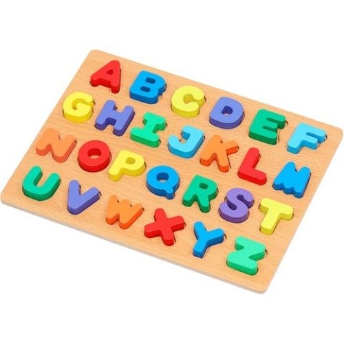 Дървена игра с букви - пъзел