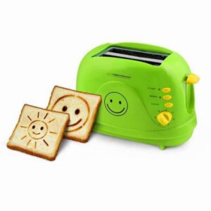 Тостер Esperanza EKT003 Smiley, 750W, 2 печата с усмивка, 7 степени, Зелен - Technomani