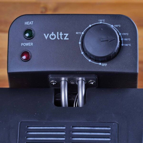 Фритюрник Voltz V51980E, 3 литра, 2200W, Напълно разглобяем, Филтър, Инокс - Technomani