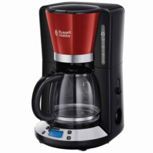 Кафемашина Russell Hobbs Victory 24031-56, 1100W, 1.25 л, Технология Whirltech, Таймер, Червен/черен - Technomani