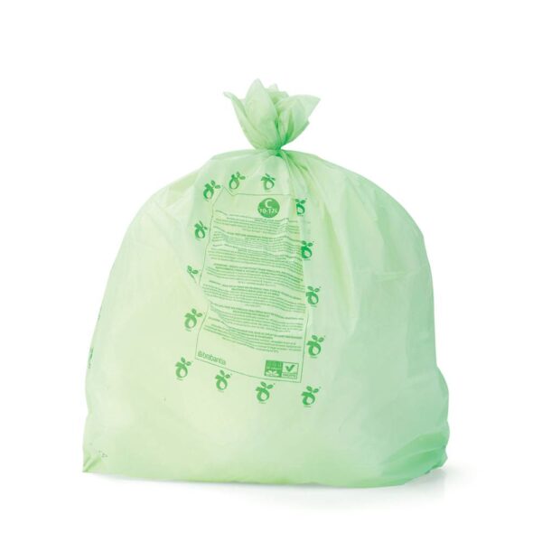 Торба за кош Brabantia PerfectFit Sort&Go/Silent/Touch размер C, 10-12L, 10 броя, зелени, биоразградими, ролка - Technomani