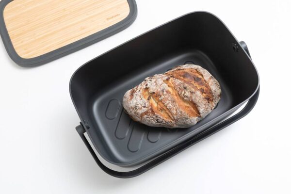 Кутия за хляб Brabantia Nic Dark Grey - Technomani