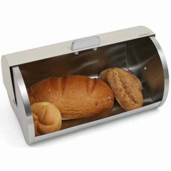 Кутия за хляб Klausberg KB 7270, 39 см, Без отпечатъци, Метална, Бял/сребрист - Technomani