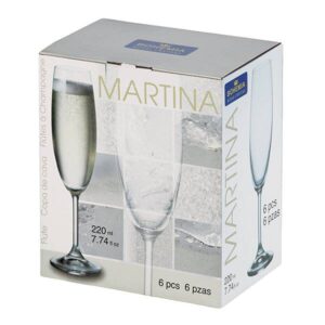 Чаша за шампанско Bohemia Royal Martina 220ml, 6 броя - Technomani