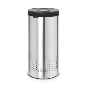 Кош за пране Brabantia 35L, Matt Steel, пластмасов капак - Technomani