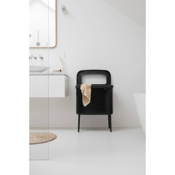 Кош за пране Brabantia Bo 60L, Matt Black - Technomani