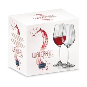 Чаша за вино Bohemia Royal Waterfall 350ml, 6 броя - Technomani