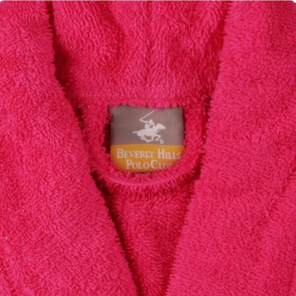 Халат за баня Beverly Hills Polo Club 355BHP1709, 100% памук, плътност 360 гр/м2, Размер: L/XL, Розов - Technomani