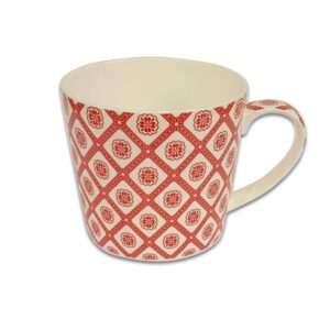 Чаша за чай и мляко Jameson + Taylor Red Pattern 450ml, Jumbo - Technomani