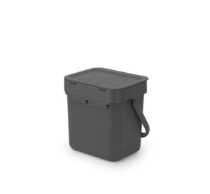 Кош за смет за разделно събиране Brabantia Sort&Go 3L, Grey - Technomani