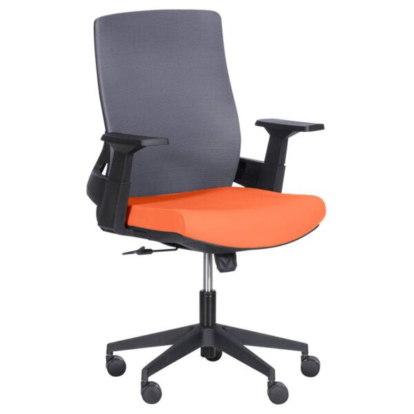Работен офис стол Carmen 7545 - оранжев-сив - Technomani