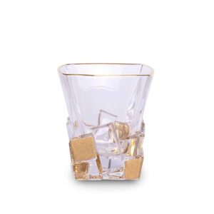 Чаша за уиски Bohemia 1845 Crack Golden Ice 310ml, 6 броя - Technomani