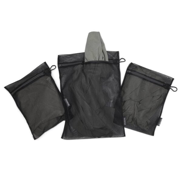 Комплект торби за деликатно пране Brabantia Black, 3 броя в два размера - Technomani
