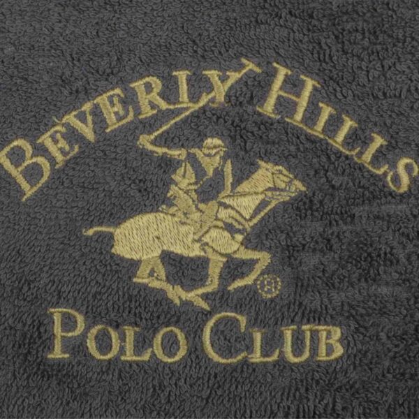 Халат за баня Beverly Hills Polo Club 355BHP1723, 100% памук, плътност 360 гр/м2, Размер: S/M, Сив - Technomani