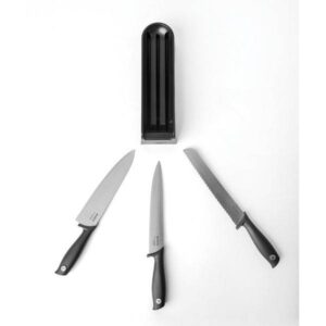 Блок с 3 ножа Brabantia Tasty+ Dark Grey - Technomani