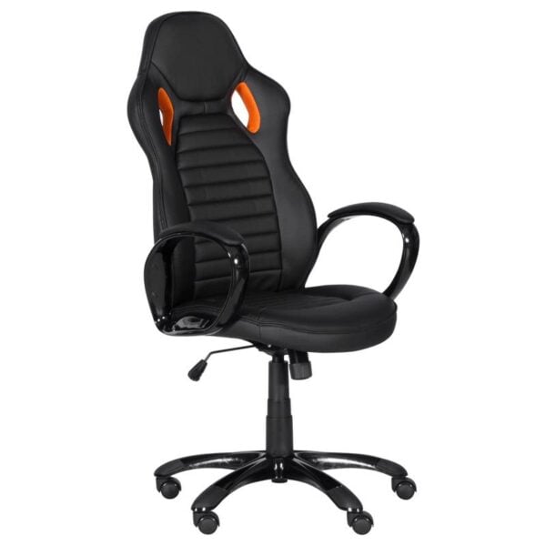Геймърски стол Carmen 7502 - черно-оранжев - Technomani