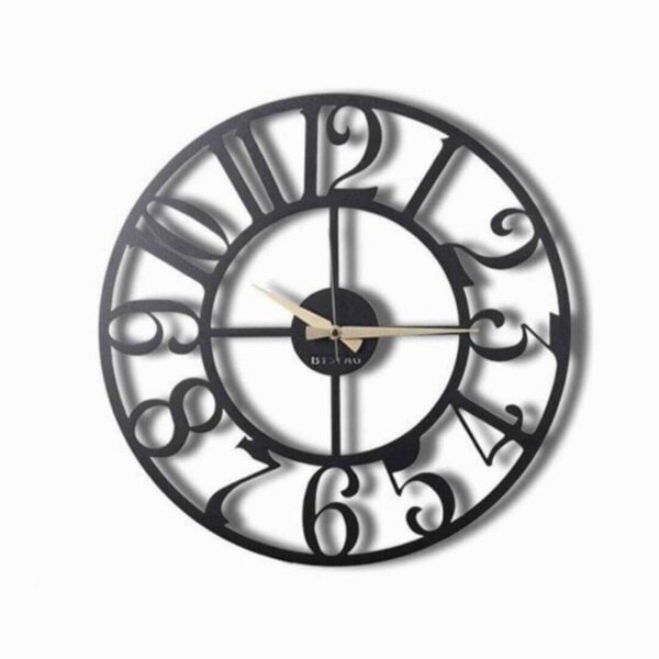 Стенен часовник Bystag 805BSG1102, 50х50 см, Метал, Черен - Technomani