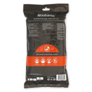 Торба за кош Brabantia PerfectFit NewIcon/Bo N размер X, 10-12L, 40 броя, пакет - Technomani