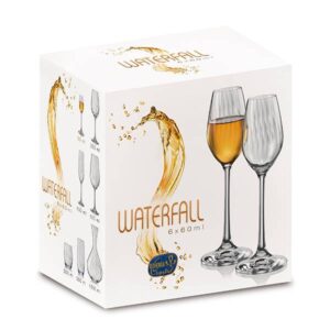 Чаша за аперитив Bohemia Royal Waterfall 60ml, 6 броя - Technomani