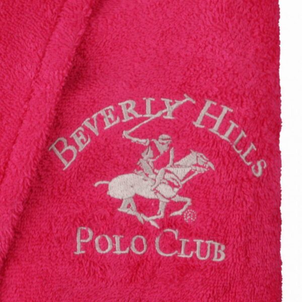 Халат за баня Beverly Hills Polo Club 355BHP1709, 100% памук, плътност 360 гр/м2, Размер: L/XL, Розов - Technomani