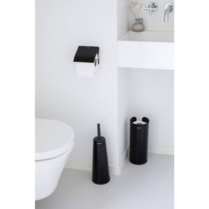 Комплект аксесоари за тоалетна Brabantia ReNew Matt Black 3 части - Technomani
