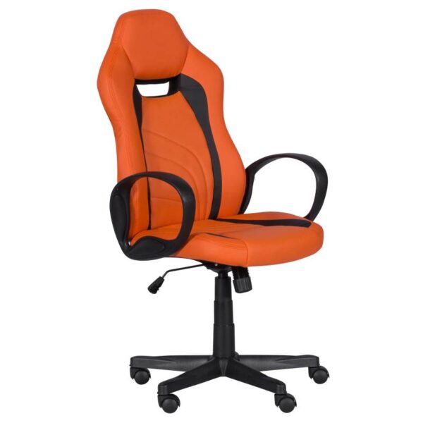 Геймърски стол Carmen 7525 R - оранжево - черен - Technomani
