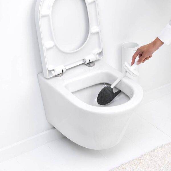 Четка за тоалетна със стойка Brabantia MindSet Mineral Fresh White - Technomani
