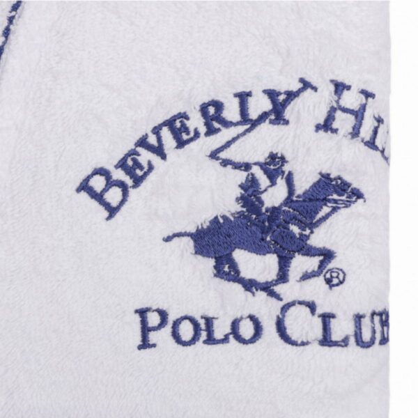 Халат за баня Beverly Hills Polo Club 355BHP1701, 98% памук, 2% полиестер, плътност 360 гр/м2, Размер: M/L, Бял - Technomani