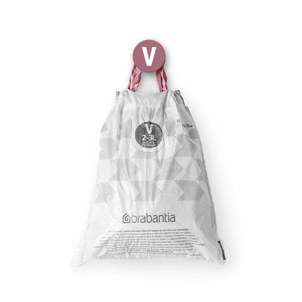Торба за кош Brabantia PerfectFit NewIcon размер V, 3L, 10 броя, ролка - Technomani