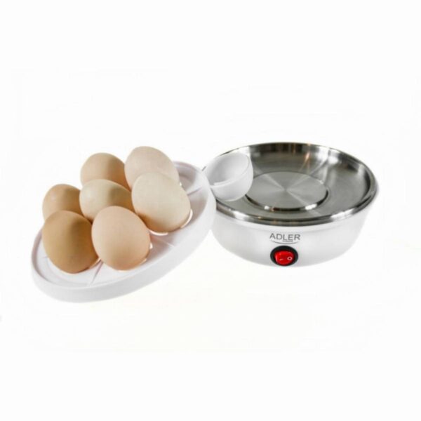 Яйцеварка Adler AD 4459, 450W, За 7 яйца, Автоматично икзлючване със сигнал, Бял - Technomani
