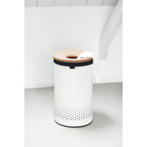 Кош за пране Brabantia 60L, White, корков капак - Technomani