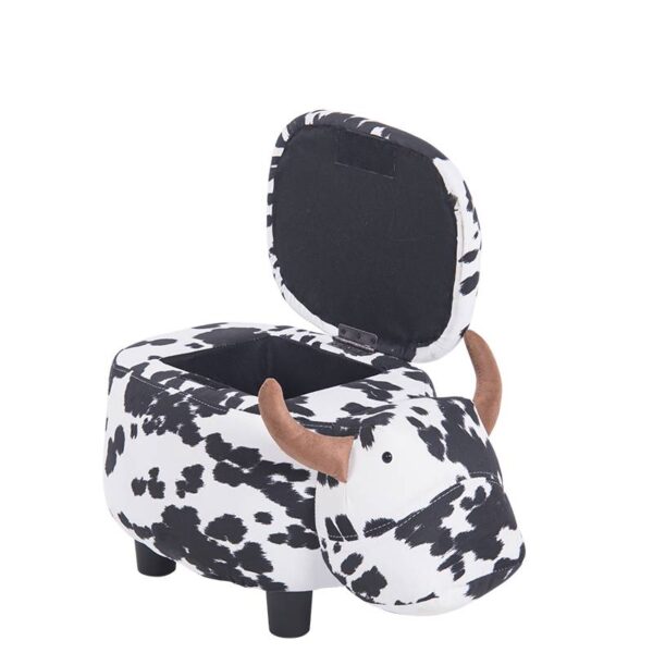 Детска табуретка с ракла - черно-бяла крава - Technomani