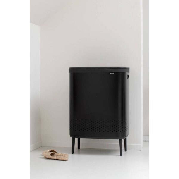 Кош за пране Brabantia Bo 2x45L, Matt Black - Technomani