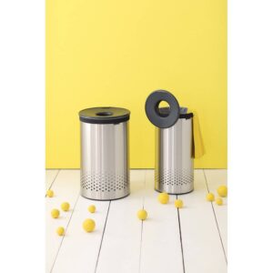 Кош за пране Brabantia 35L, Matt Steel, пластмасов капак - Technomani