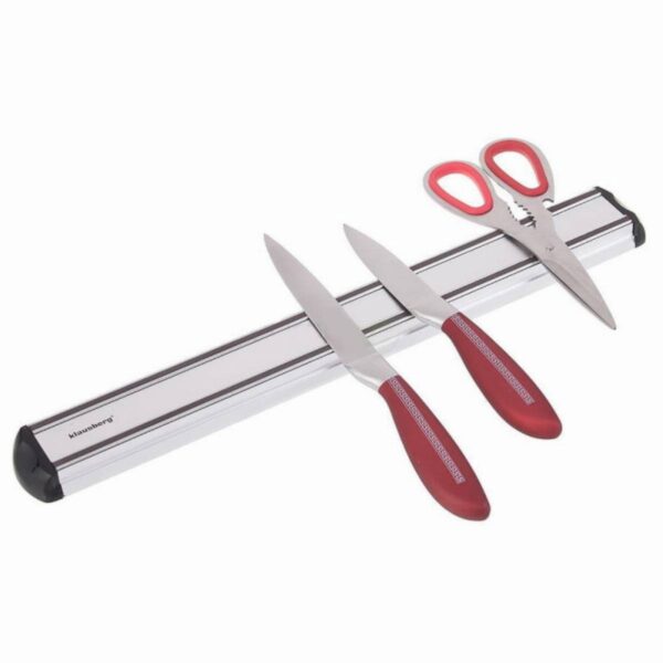 Магнитна стойка за ножове Klausberg KB 7247, 38.5 см, Инокс/черен - Technomani