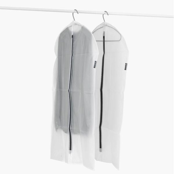 Комплект калъфи за дрехи Brabantia, размер M, 60x100cm, Transparent/Grey 2 броя - Technomani