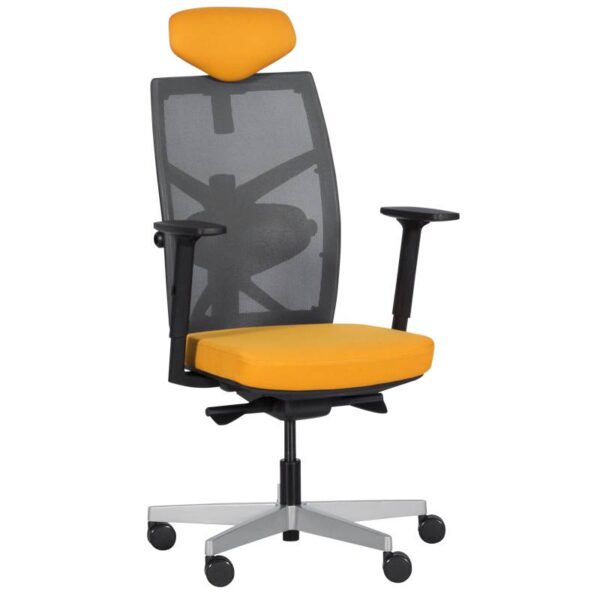 Ергономичен стол FREDO - медено жълт - Technomani